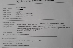 Výpis z Živnostenského rejstříku Jaroslav Kapusta